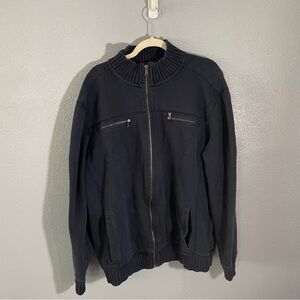 Calvin Klein Navy Blue Zip Up Sweater Jacket Men’s Size L
